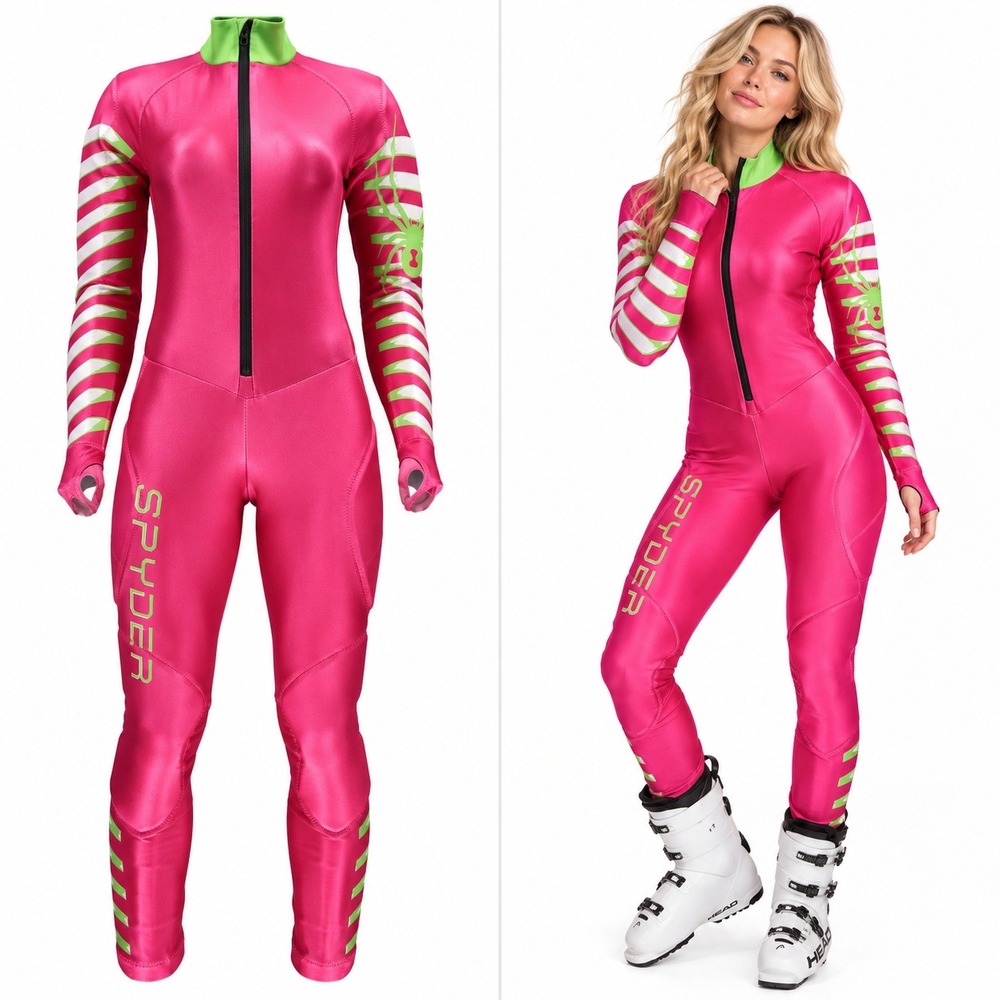 NEW Spyder Performance GS Women's SZ L Padded FIS Alpine Ski Race Suit $600